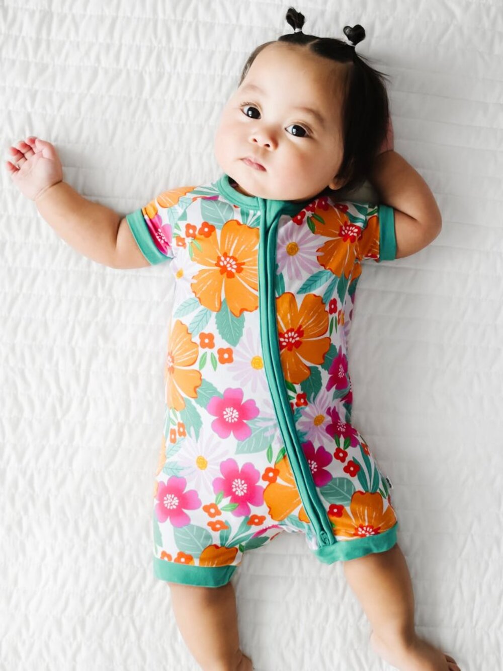 Little Sleepies Beachy Blooms Shorty Zippy 6-12 Months